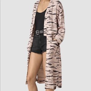 All Saints Tie-dye Striped Kimono